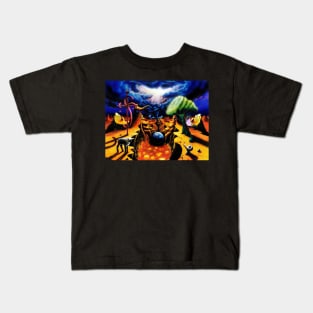 Trippy Hippie Psychedelic Spirit Angel Apocalyptic Surrealism Landscape Kids T-Shirt